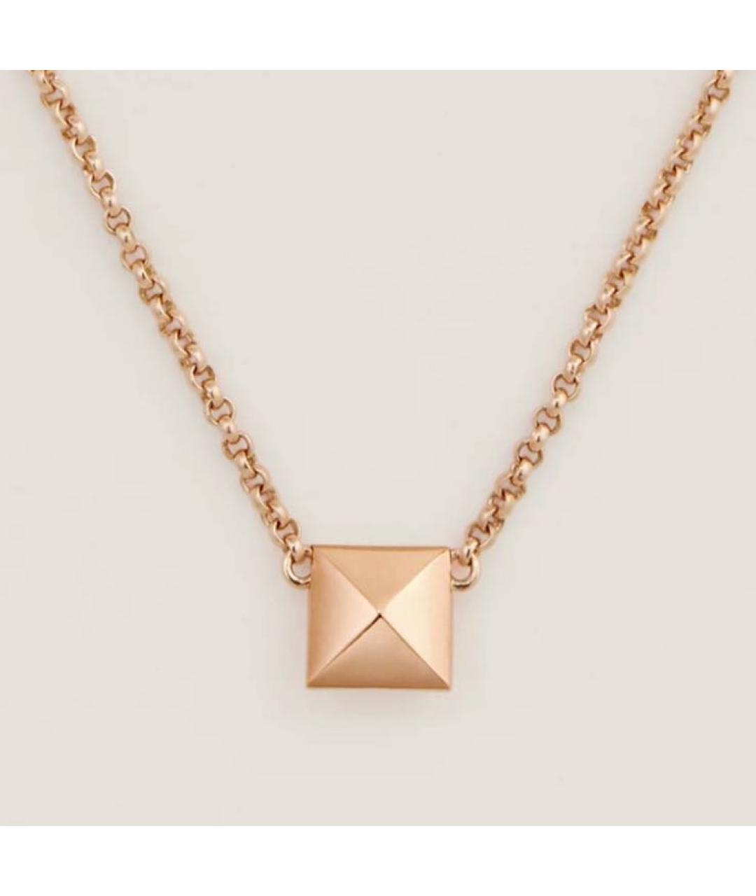 HERMES Розовое колье из розового золота, фото 8