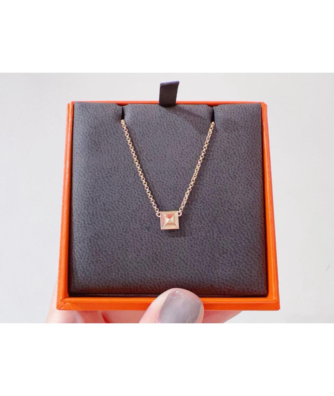 HERMES Розовое колье из розового золота, фото 2
