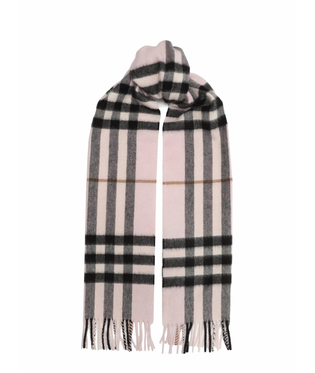 BURBERRY Розовый кашемировый шарф, фото 1