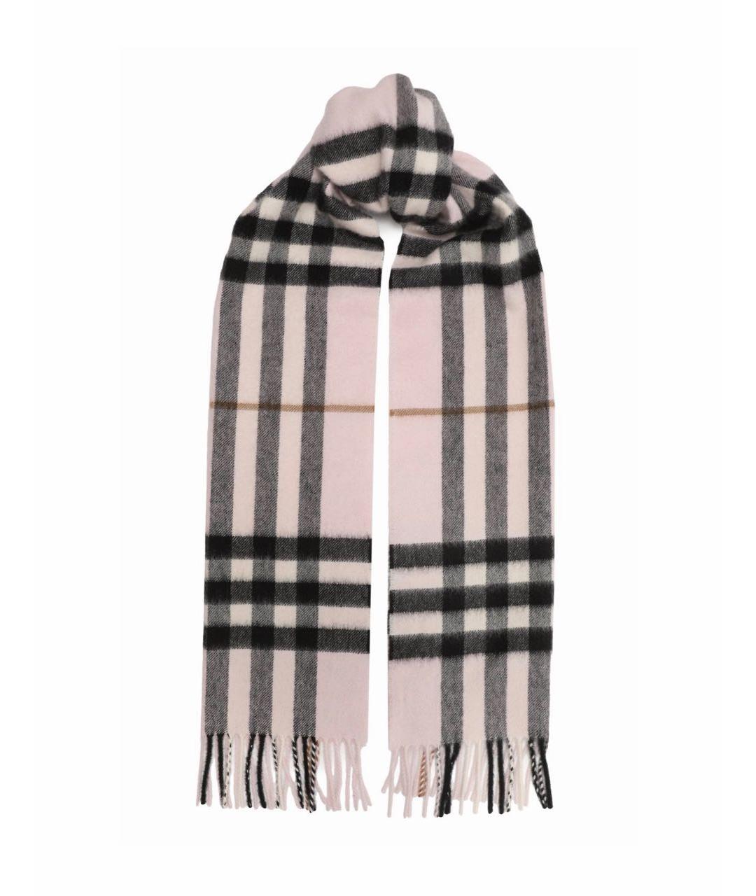 BURBERRY Розовый кашемировый шарф, фото 5