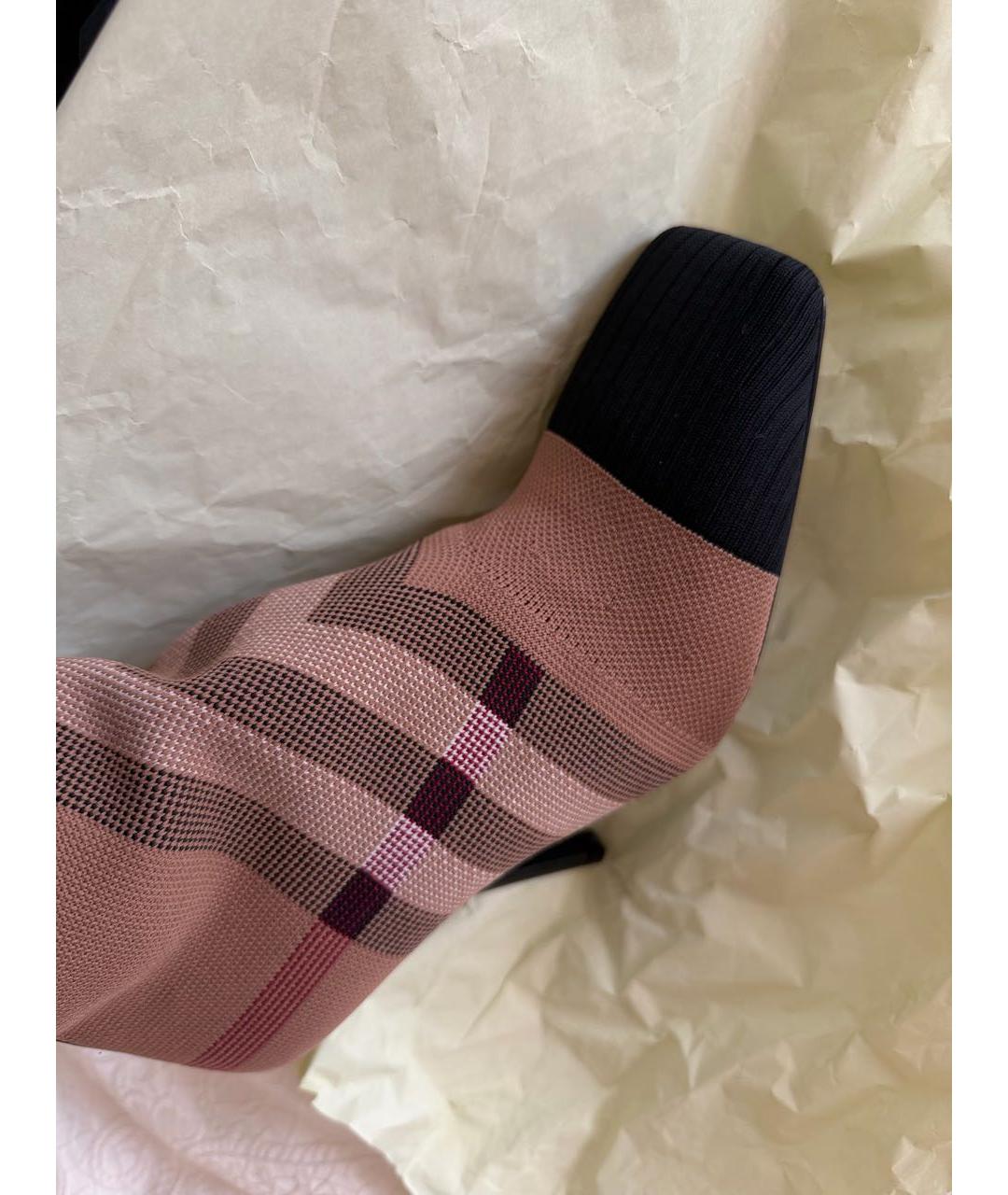BURBERRY Коричневые текстильные сапоги, фото 5