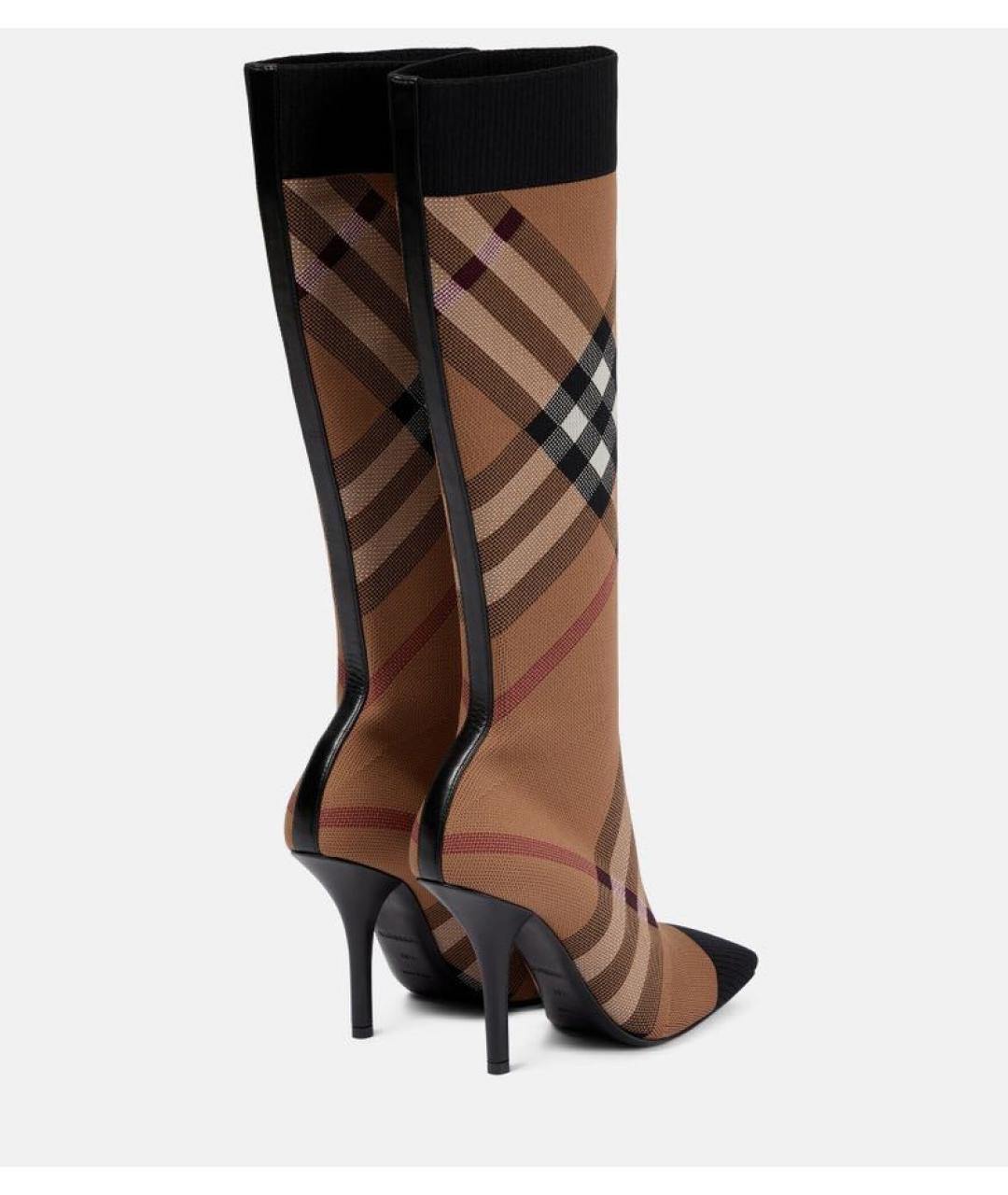 BURBERRY Коричневые текстильные сапоги, фото 2