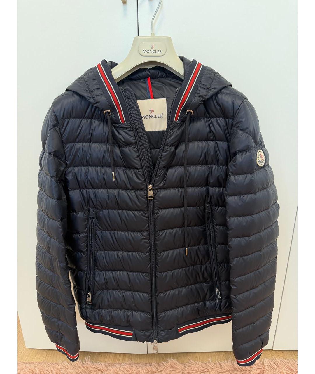 MONCLER Темно-синий пуховик, фото 5