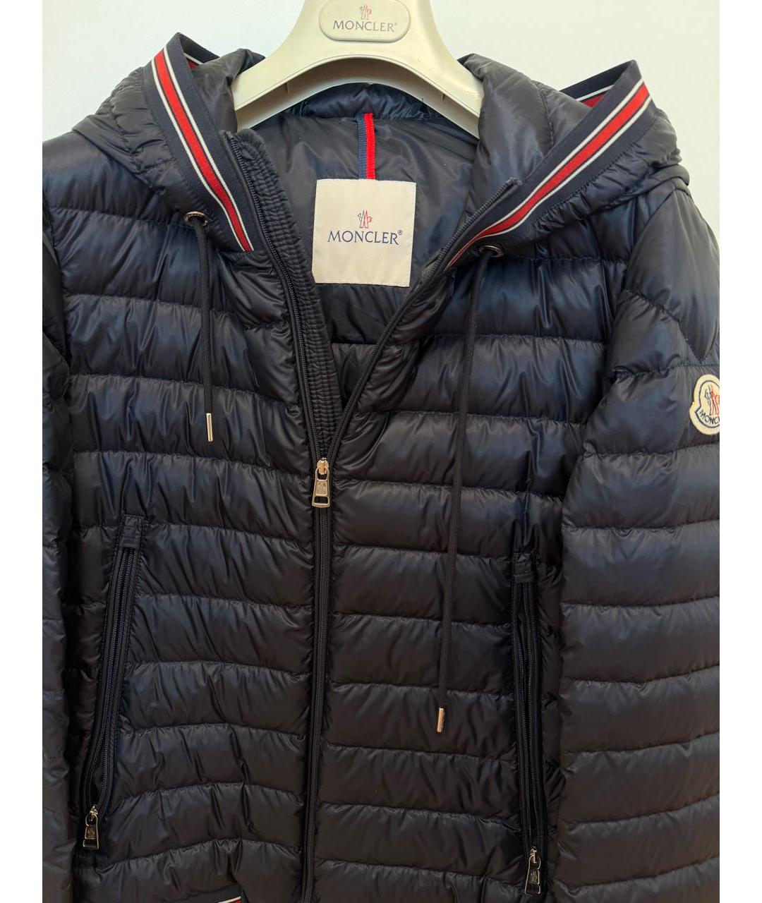 MONCLER Темно-синий пуховик, фото 4