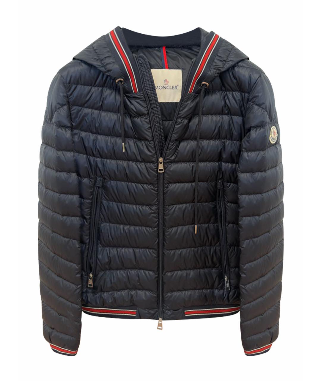 MONCLER Темно-синий пуховик, фото 1