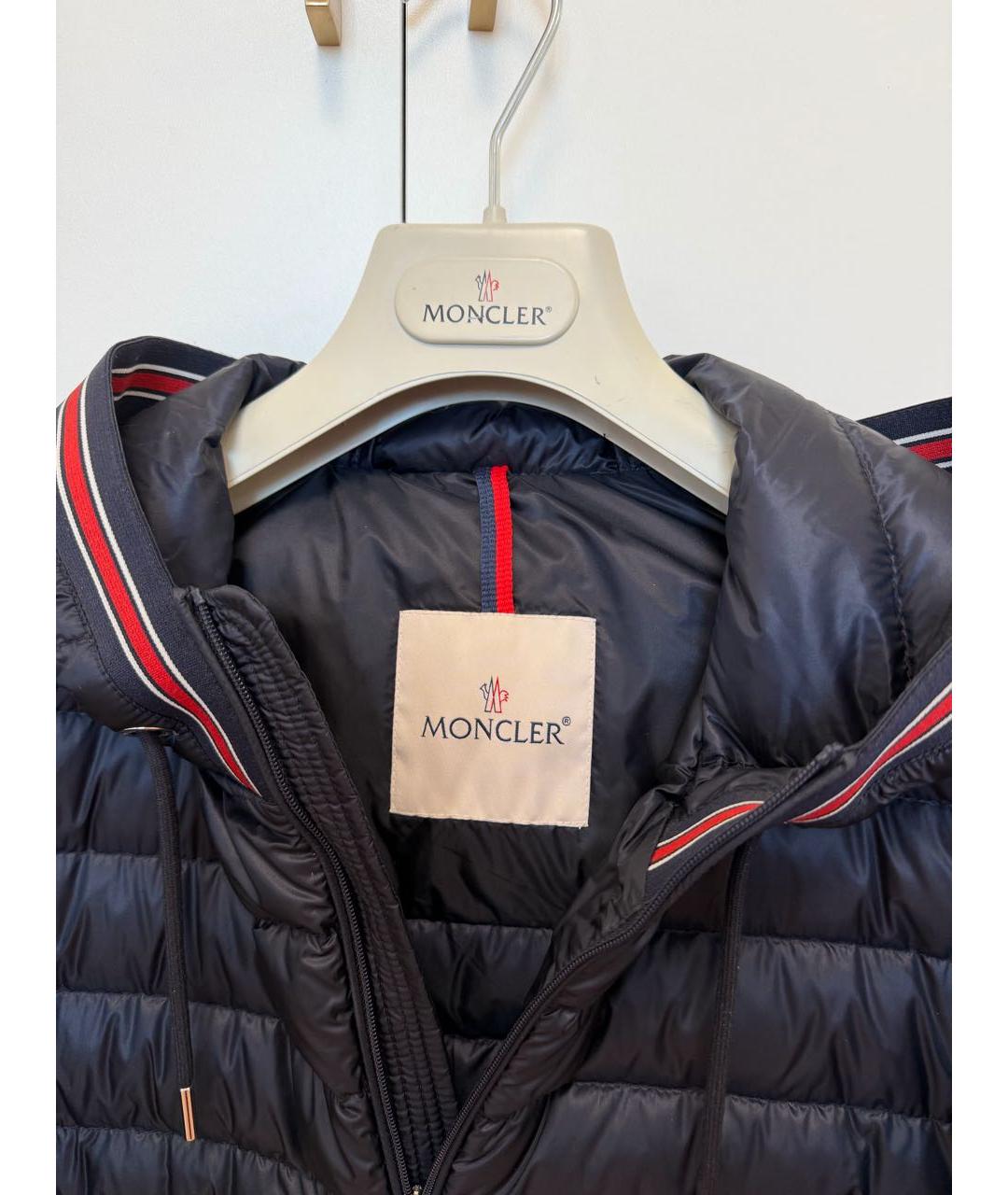 MONCLER Темно-синий пуховик, фото 3