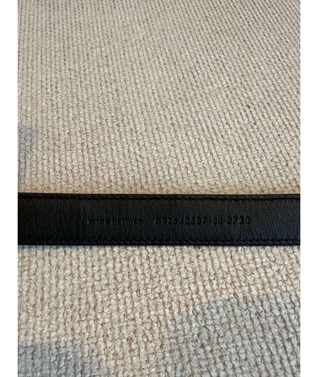 SAINT LAURENT Коричневый кожаный ремень, фото 3
