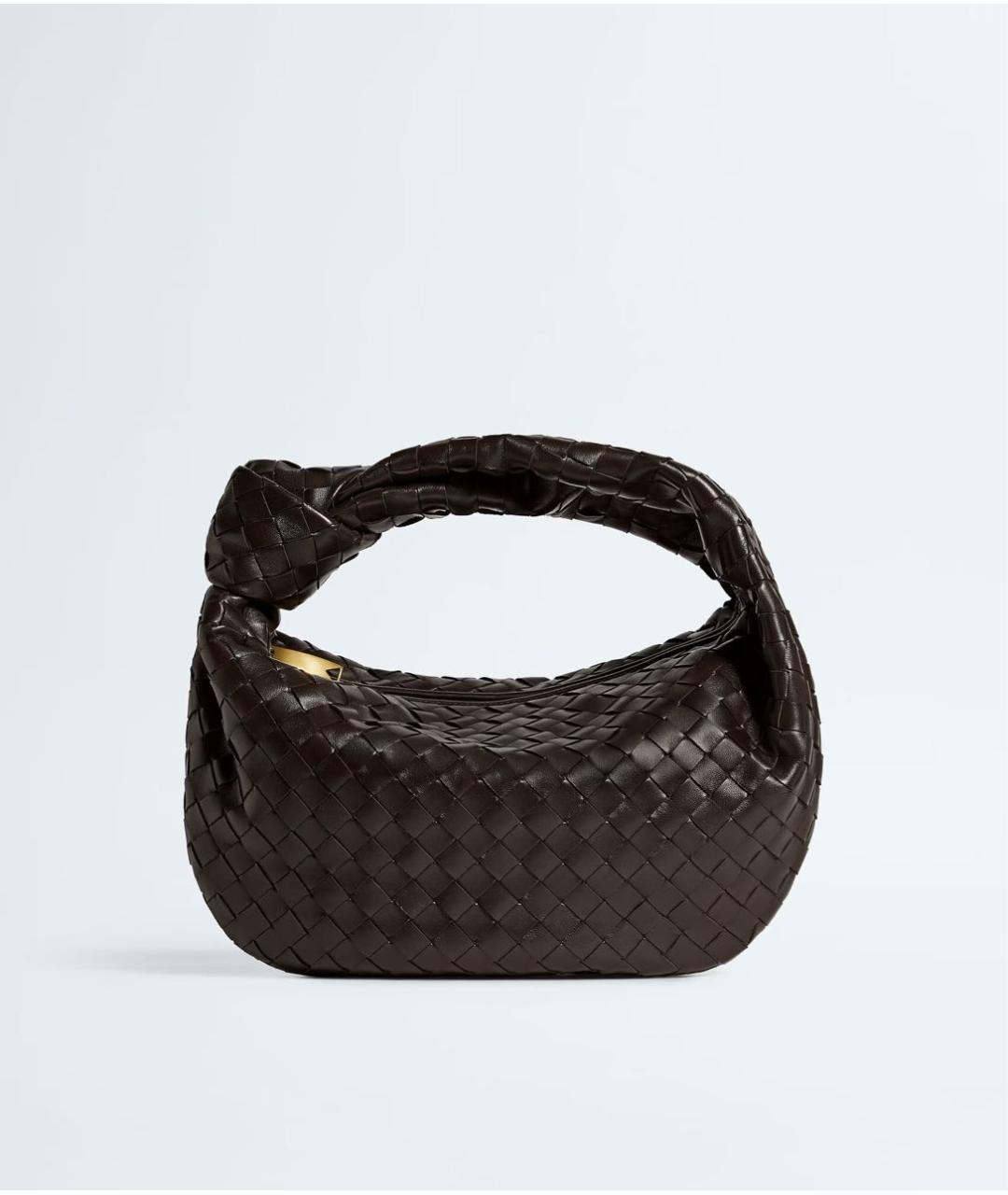 BOTTEGA VENETA Коричневая кожаная сумка с короткими ручками, фото 7