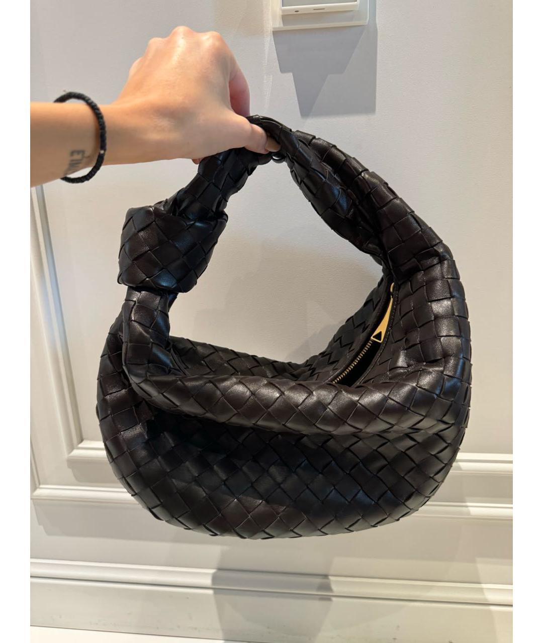 BOTTEGA VENETA Коричневая кожаная сумка с короткими ручками, фото 2