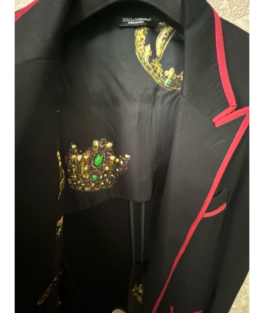 DOLCE&GABBANA Черный классический костюм, фото 4