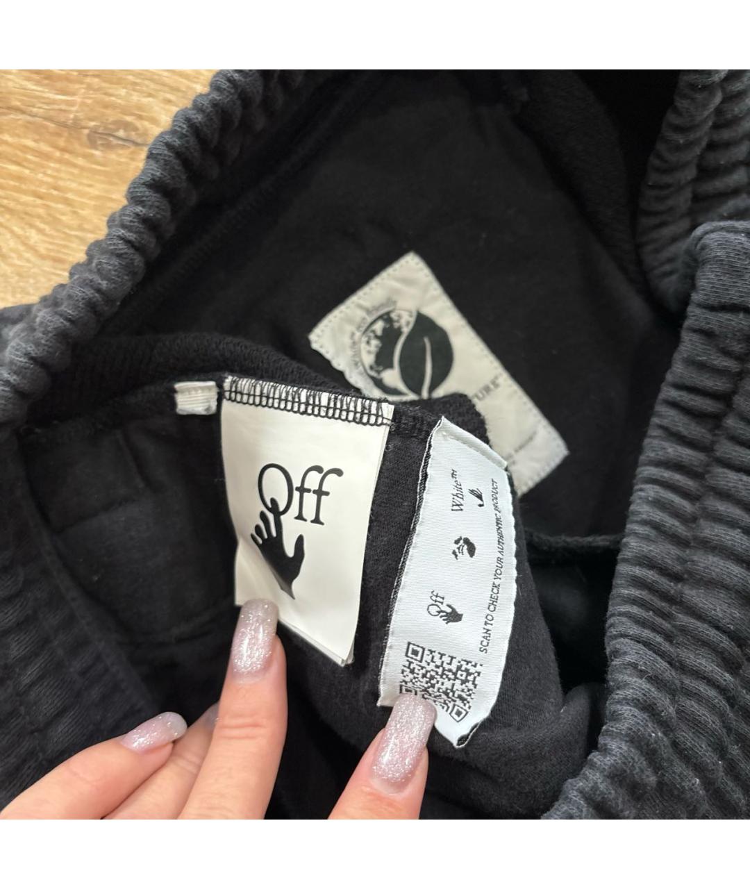 OFF-WHITE Черные хлопковые шорты, фото 3