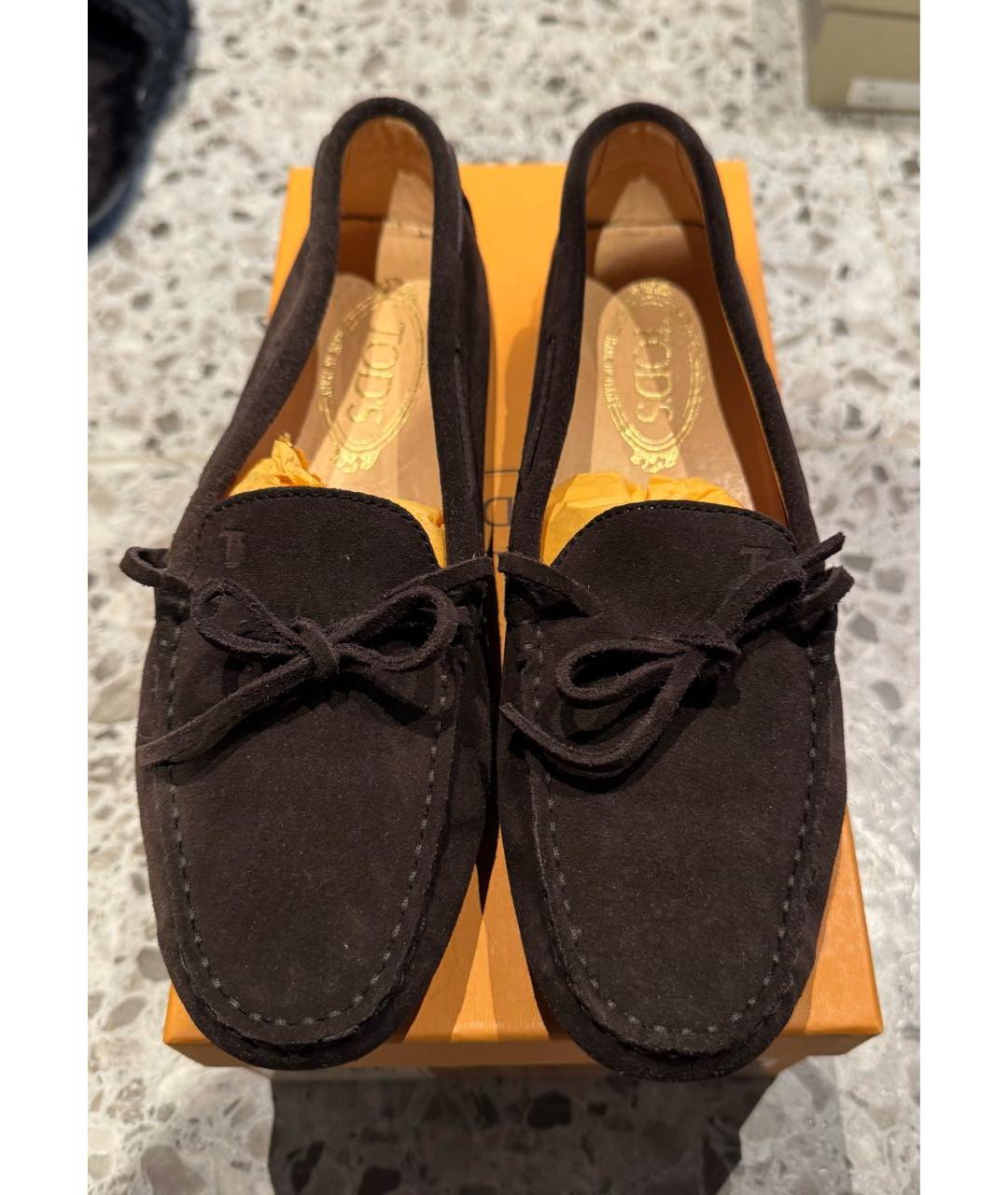TOD'S Коричневые кожаные мокасины, фото 2
