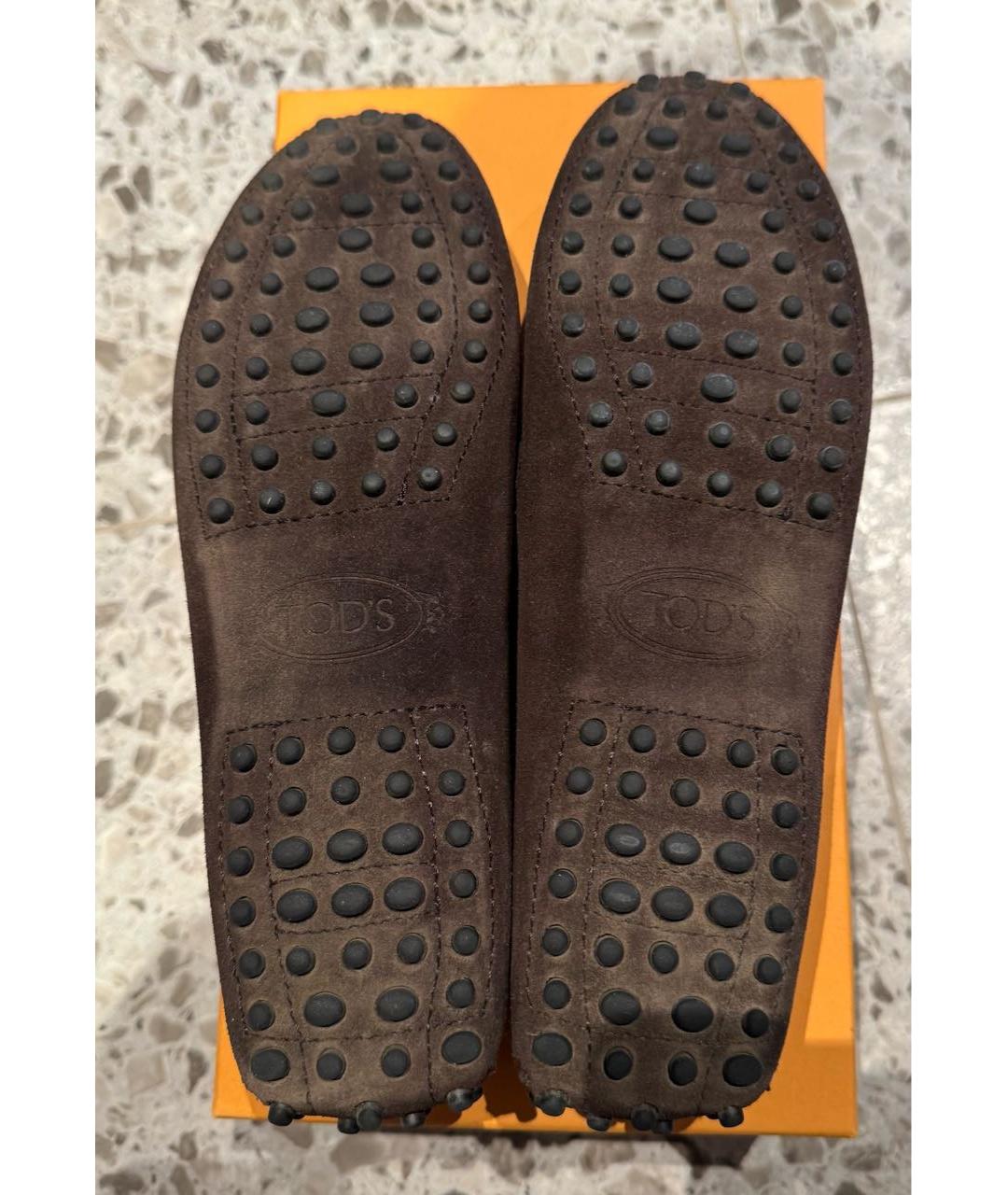 TOD'S Коричневые кожаные мокасины, фото 5