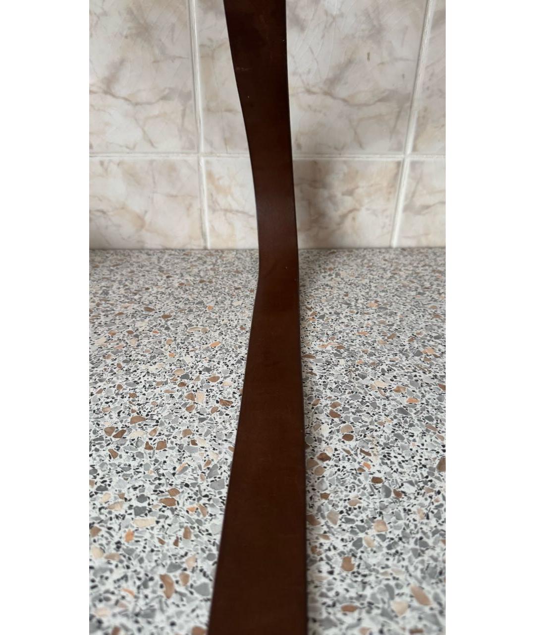 WEEKEND MAX MARA Коричневый кожаный ремень, фото 4