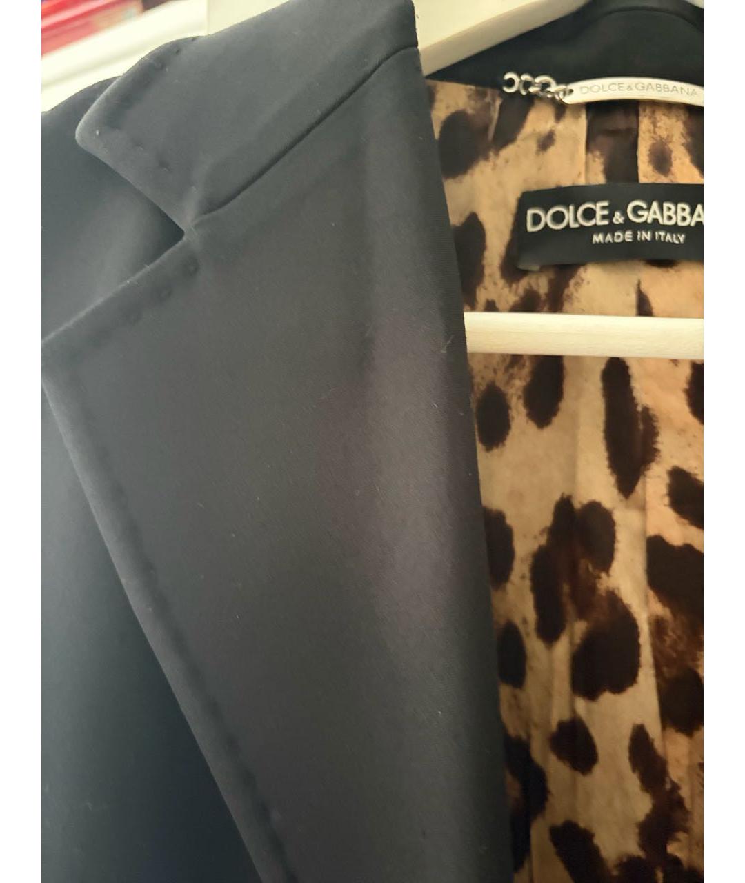 DOLCE&GABBANA Черный ацетатный костюм с брюками, фото 4