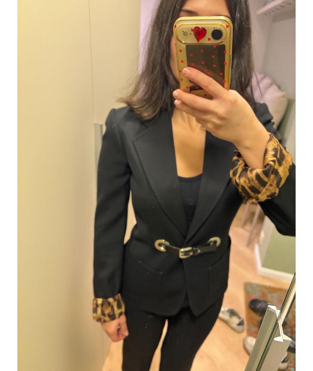 DOLCE&GABBANA Черный ацетатный костюм с брюками, фото 7