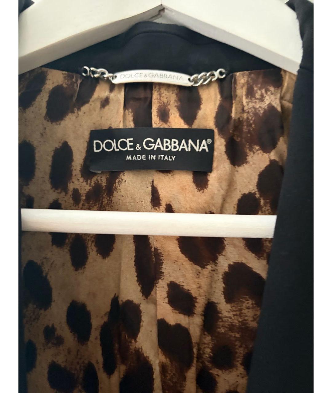 DOLCE&GABBANA Черный ацетатный костюм с брюками, фото 3