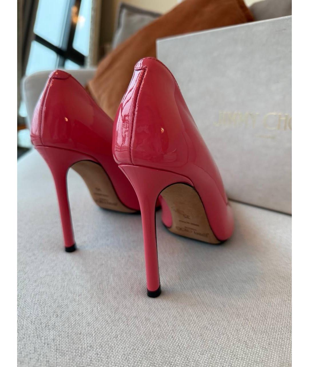 JIMMY CHOO Розовые туфли из лакированной кожи, фото 3