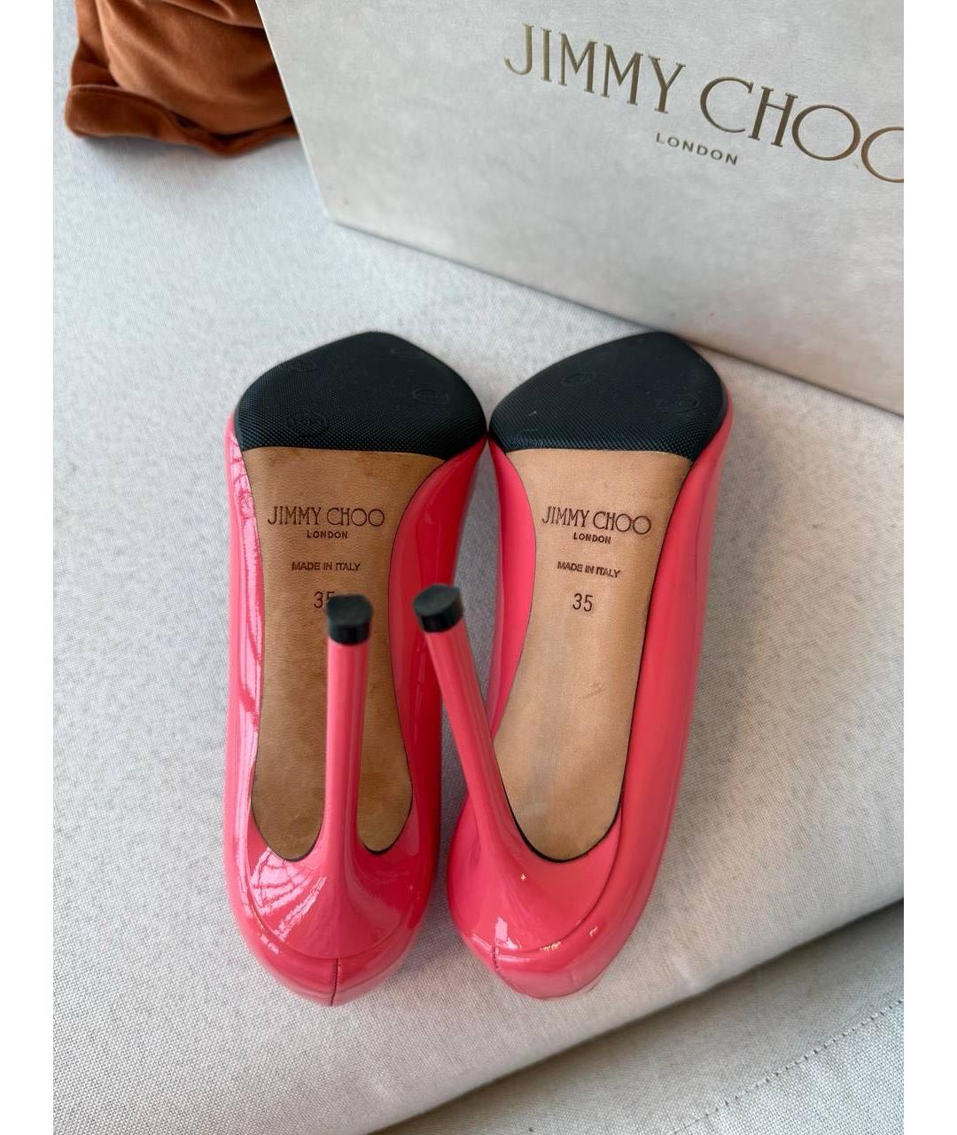 JIMMY CHOO Розовые туфли из лакированной кожи, фото 4