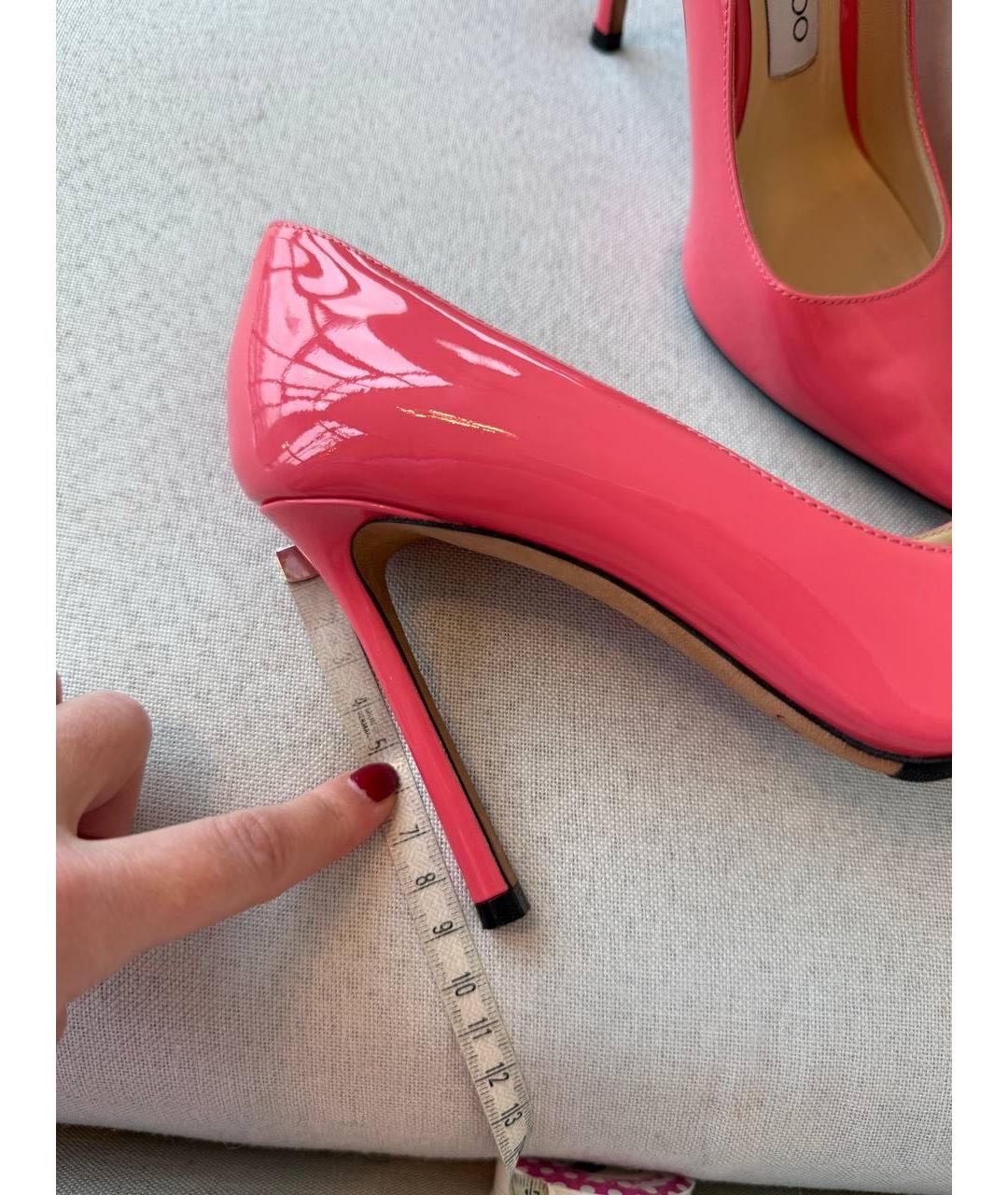 JIMMY CHOO Розовые туфли из лакированной кожи, фото 5