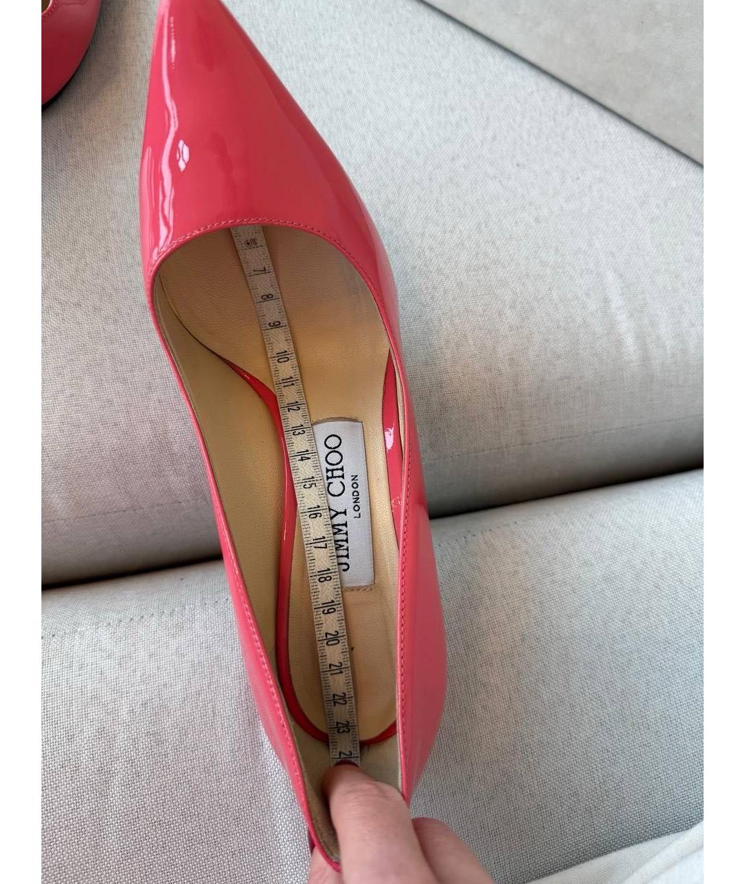 JIMMY CHOO Розовые туфли из лакированной кожи, фото 6