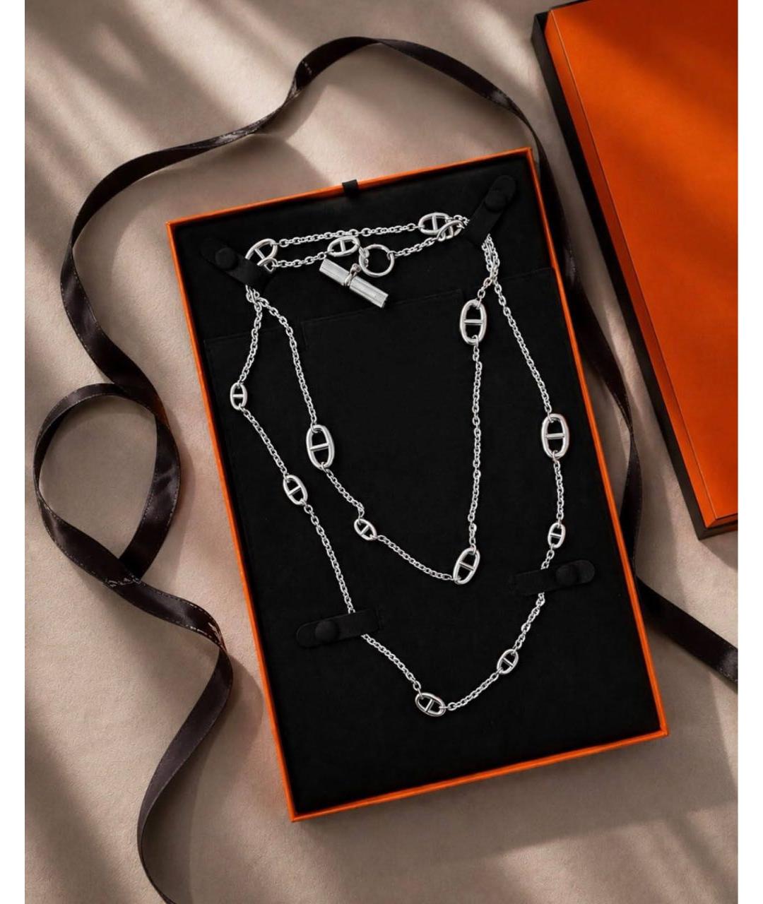 HERMES Серебряная серебряная цепочка, фото 4