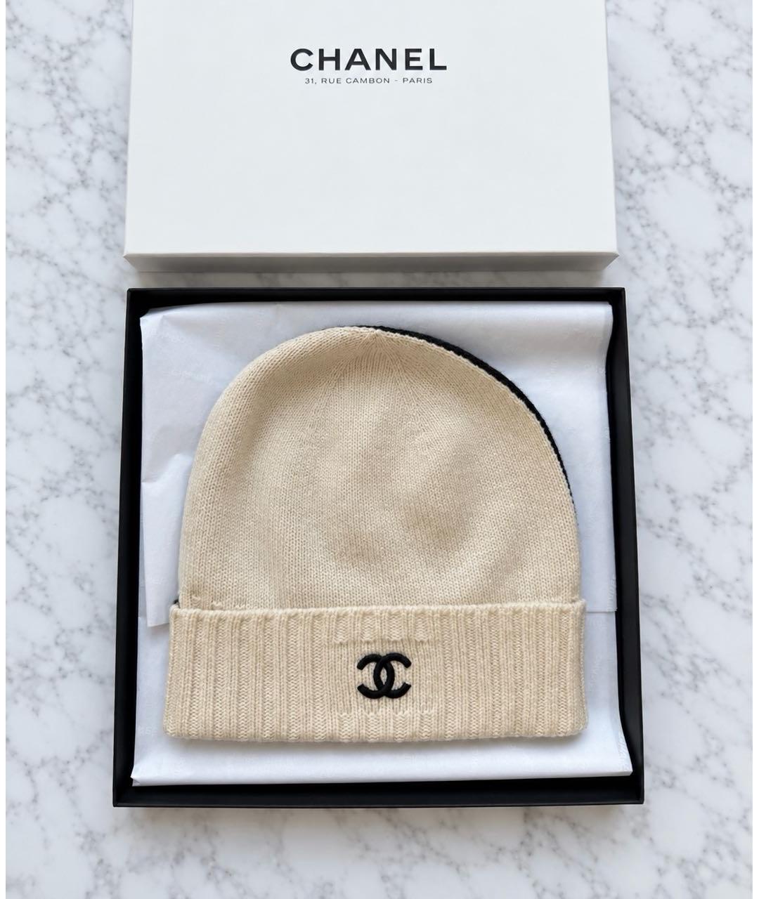 CHANEL Черная кашемировая шапка, фото 3