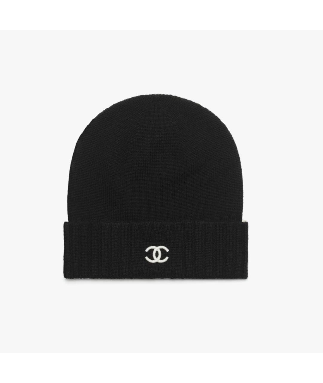 CHANEL Черная кашемировая шапка, фото 4