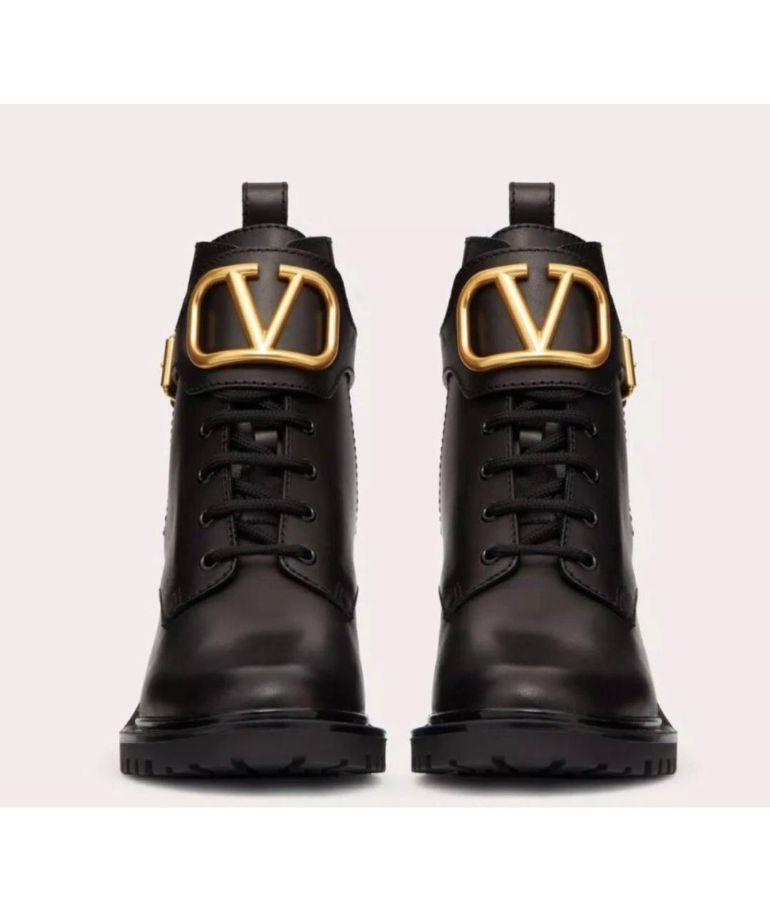 VALENTINO Черные кожаные ботинки, фото 6