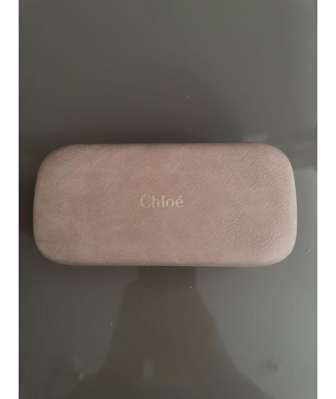 CHLOE Коричневые металлические солнцезащитные очки, фото 4