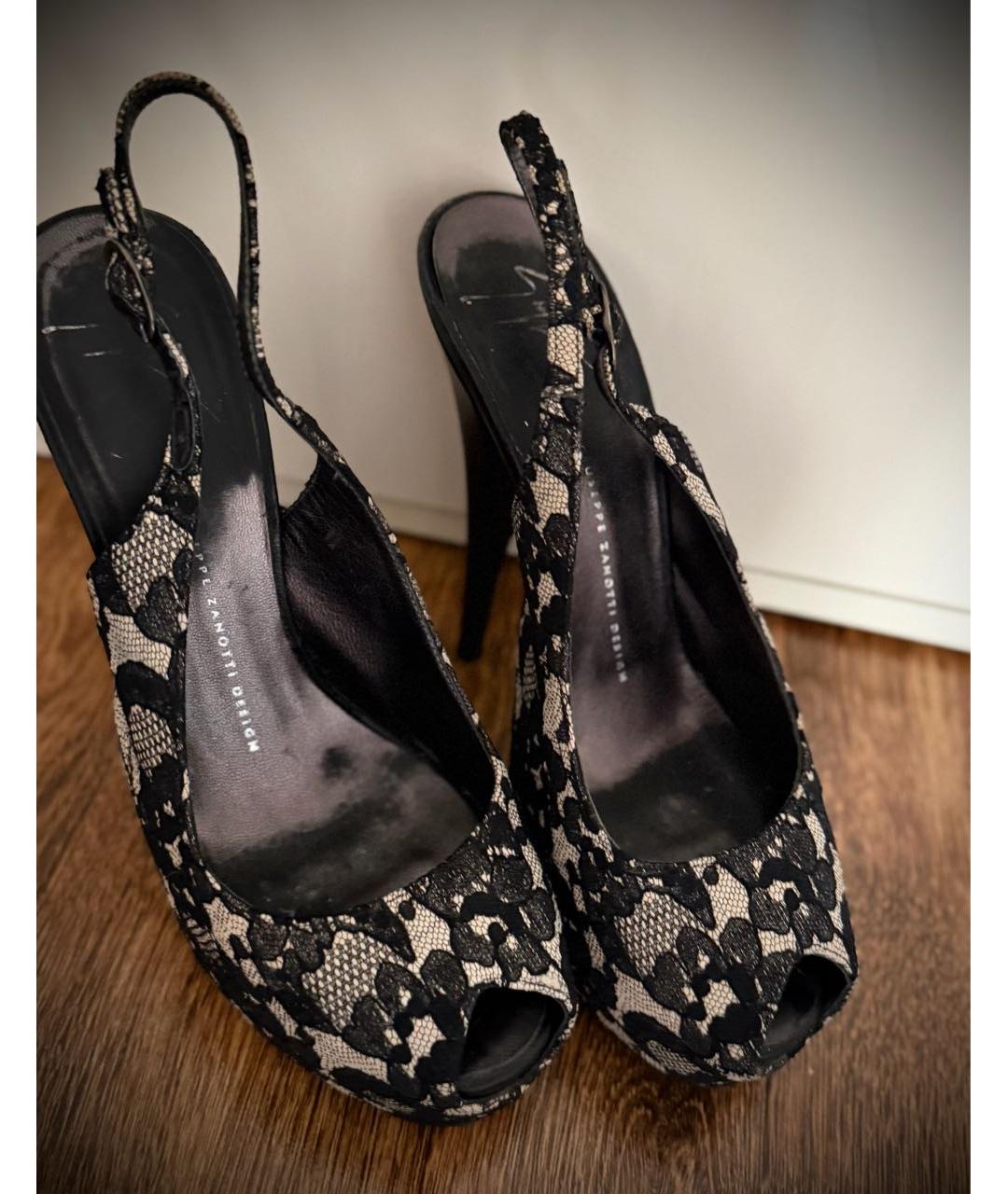 GIUSEPPE ZANOTTI DESIGN Черные текстильные туфли, фото 2