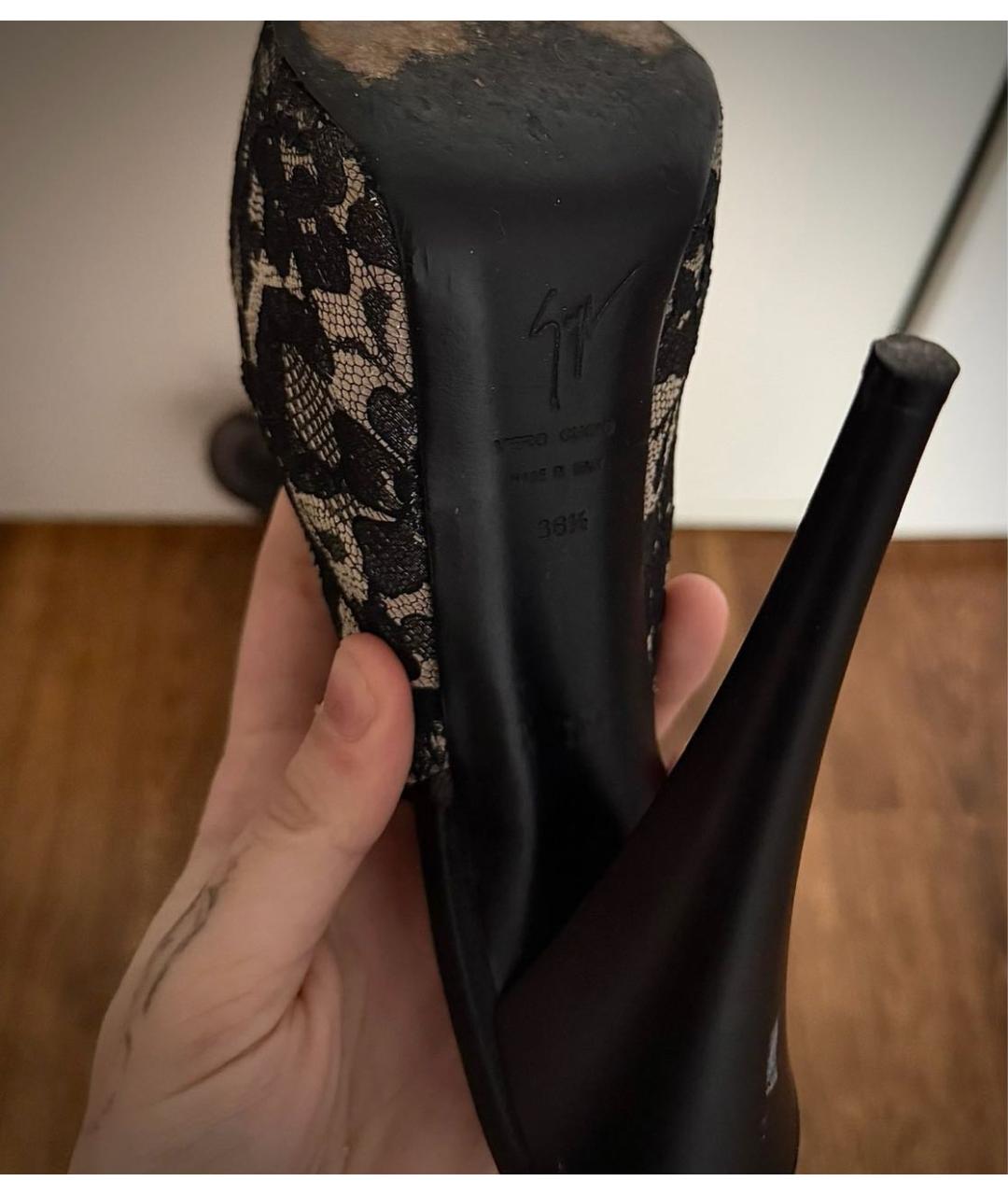 GIUSEPPE ZANOTTI DESIGN Черные текстильные туфли, фото 3