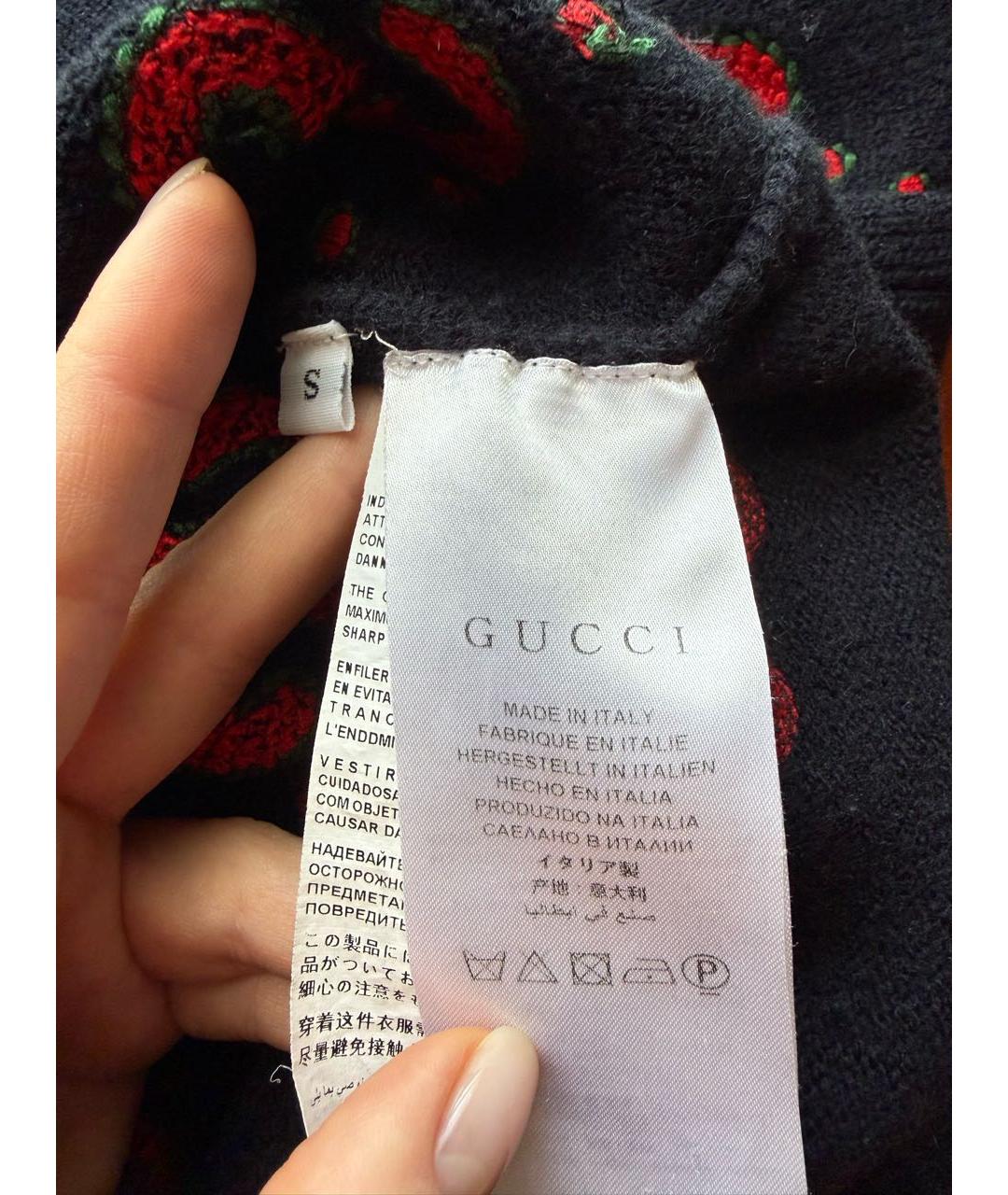 GUCCI Темно-синий шерстяной джемпер / свитер, фото 5