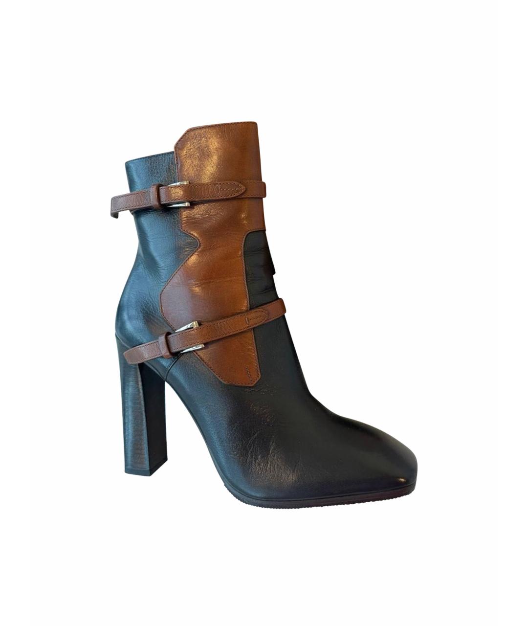 PRADA Коричневые кожаные полусапоги, фото 1