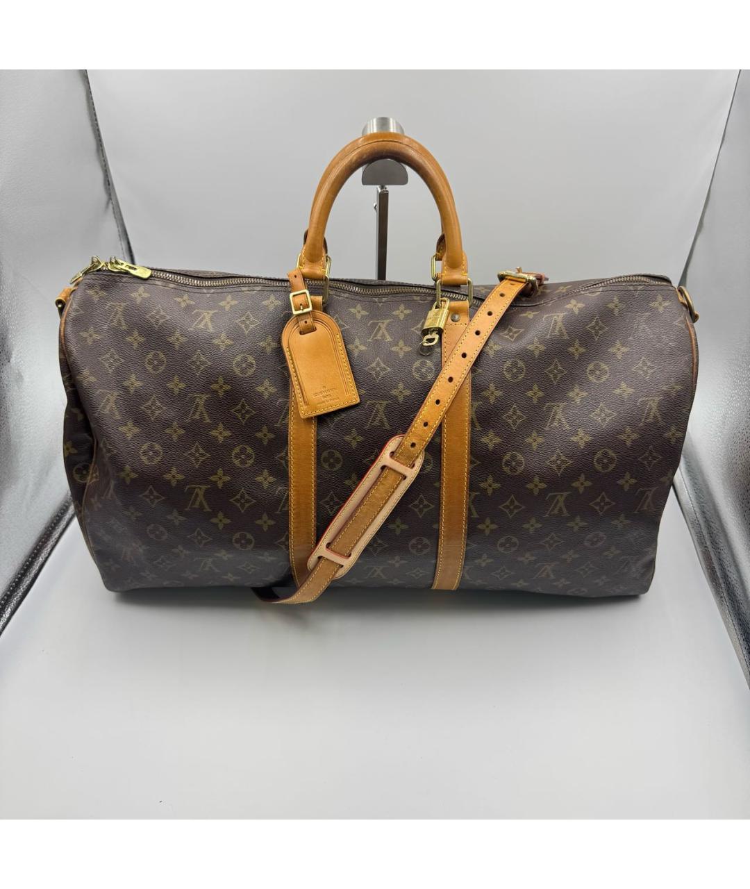 LOUIS VUITTON Коричневая дорожная/спортивная сумка из канвы, фото 2