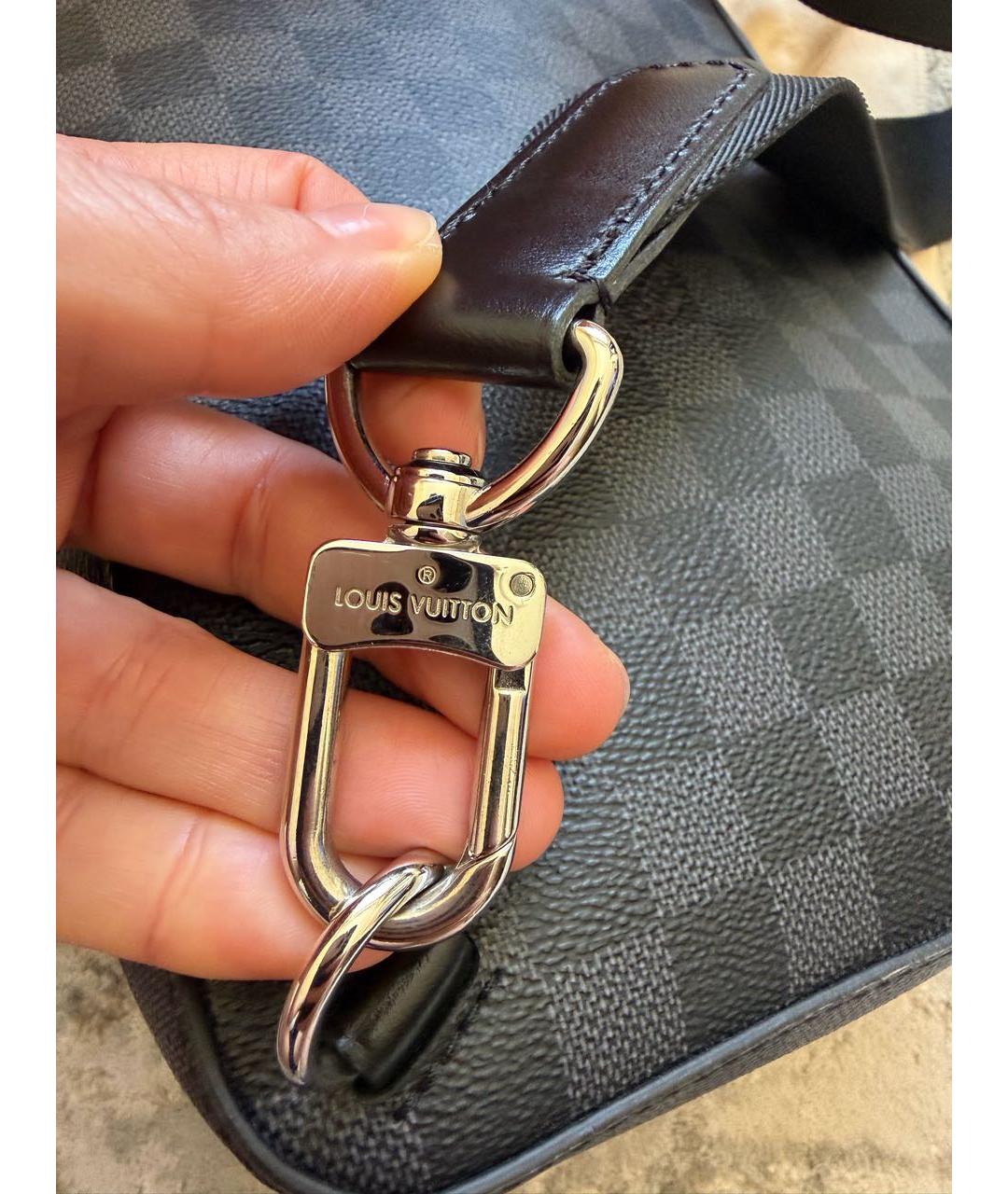 LOUIS VUITTON Серая сумка тоут из канвы, фото 7
