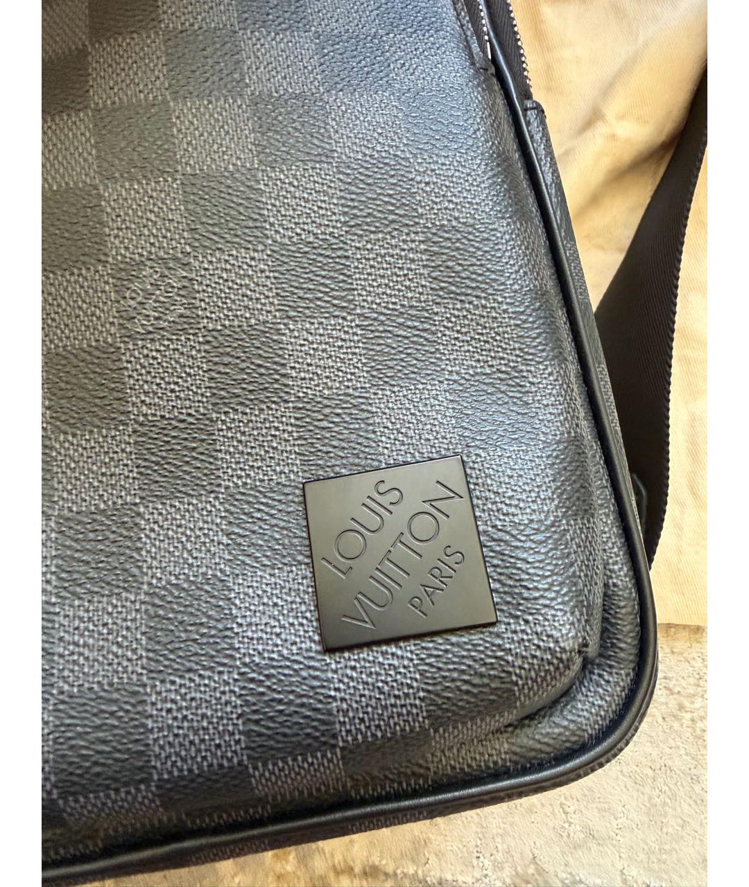 LOUIS VUITTON Серая сумка тоут из канвы, фото 3