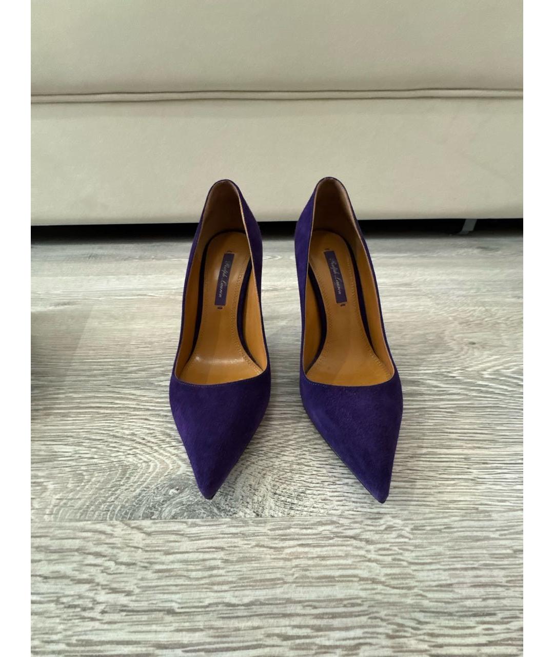 RALPH LAUREN Фиолетовые замшевые туфли, фото 2