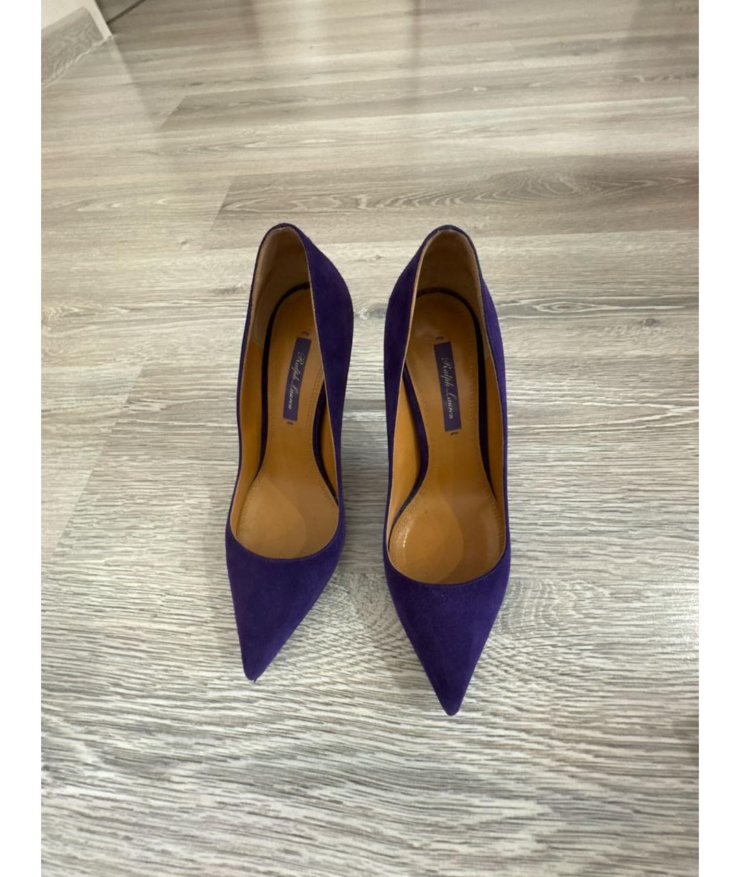 RALPH LAUREN Фиолетовые замшевые туфли, фото 3