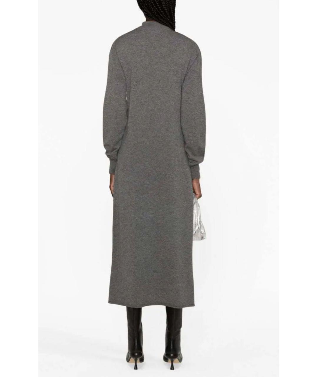 JIL SANDER Серое кашемировое платье, фото 3