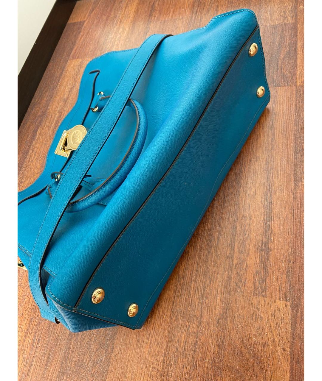 MICHAEL KORS Синяя сумка тоут из искусственной кожи, фото 7
