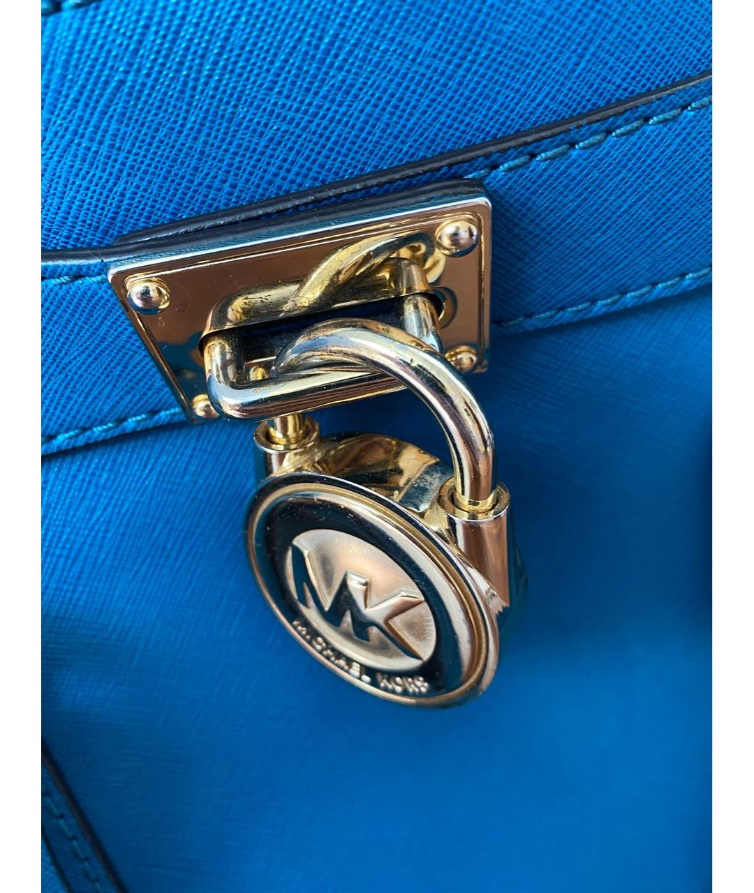 MICHAEL KORS Синяя сумка тоут из искусственной кожи, фото 5