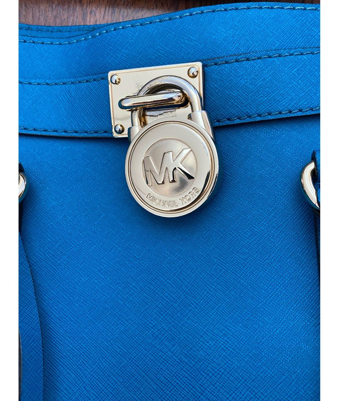 MICHAEL KORS Синяя сумка тоут из искусственной кожи, фото 8