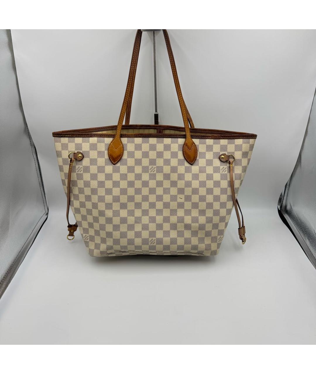 LOUIS VUITTON Белая сумка тоут из канвы, фото 8