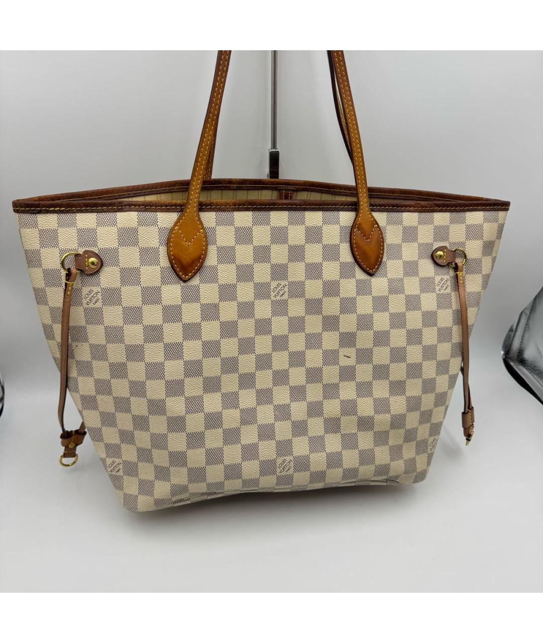 LOUIS VUITTON Белая сумка тоут из канвы, фото 2