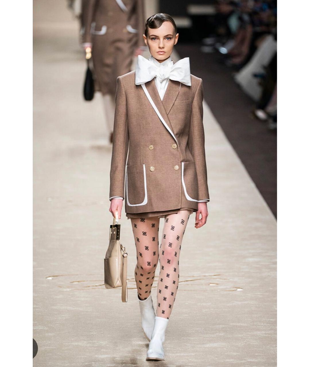 FENDI Коричневый костюм с юбками, фото 6