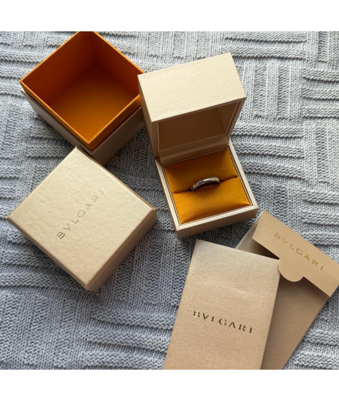 BVLGARI Серое кольцо из белого золота, фото 2