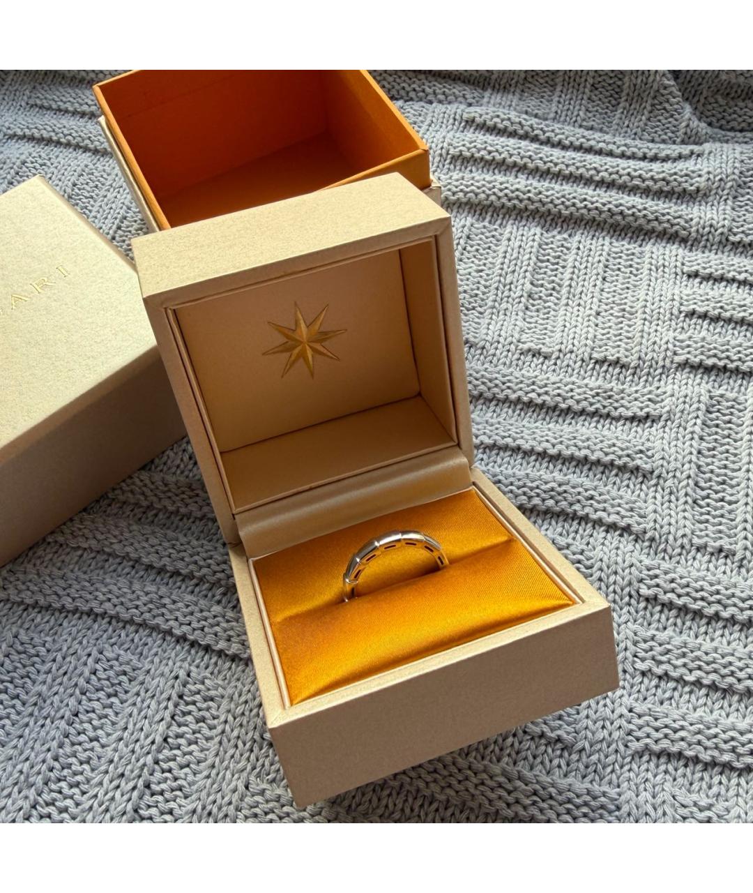 BVLGARI Серое кольцо из белого золота, фото 3