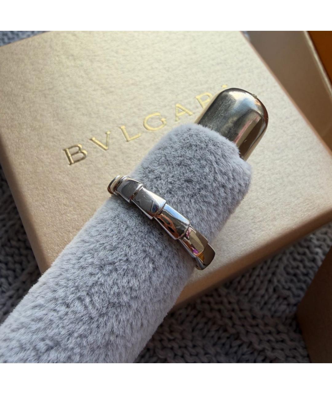 BVLGARI Серое кольцо из белого золота, фото 7