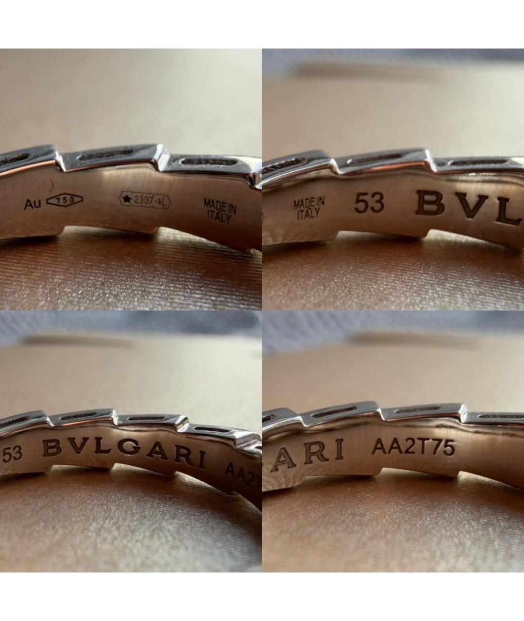 BVLGARI Серое кольцо из белого золота, фото 5